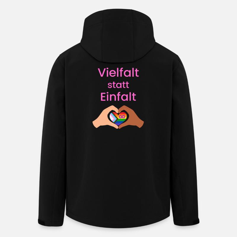 Vielfalt statt Einfalt - Recycelte Männer Softshell-Jacke von Stanley/Stella - Schwarz