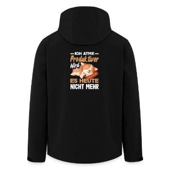 Je respire – il n’y a pas plus de productivité aujourd’hui - Veste softshell homme en polyester recyclé Stanley/Stella - noir - Dos - AI Model Male 185 light (185cm)