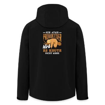 Je respire – il n’y a pas plus de productivité aujourd’hui - Veste softshell homme en polyester recyclé Stanley/Stella - noir - Dos - AI Model Male 185 light (185cm)