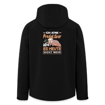 Je respire – il n’y a pas plus de productivité aujourd’hui - Veste softshell homme en polyester recyclé Stanley/Stella - noir - Dos - AI Model Male 185 light (185cm)