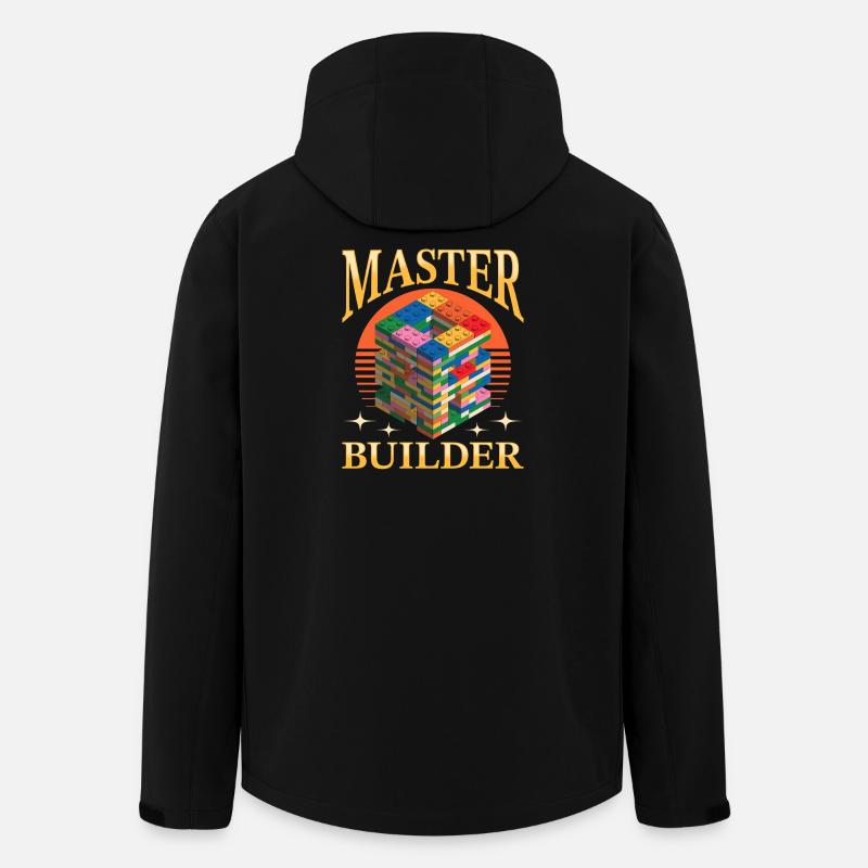 Building Blocks Kids Brick Builder - Recycelte Männer Softshell-Jacke von Stanley/Stella - Schwarz