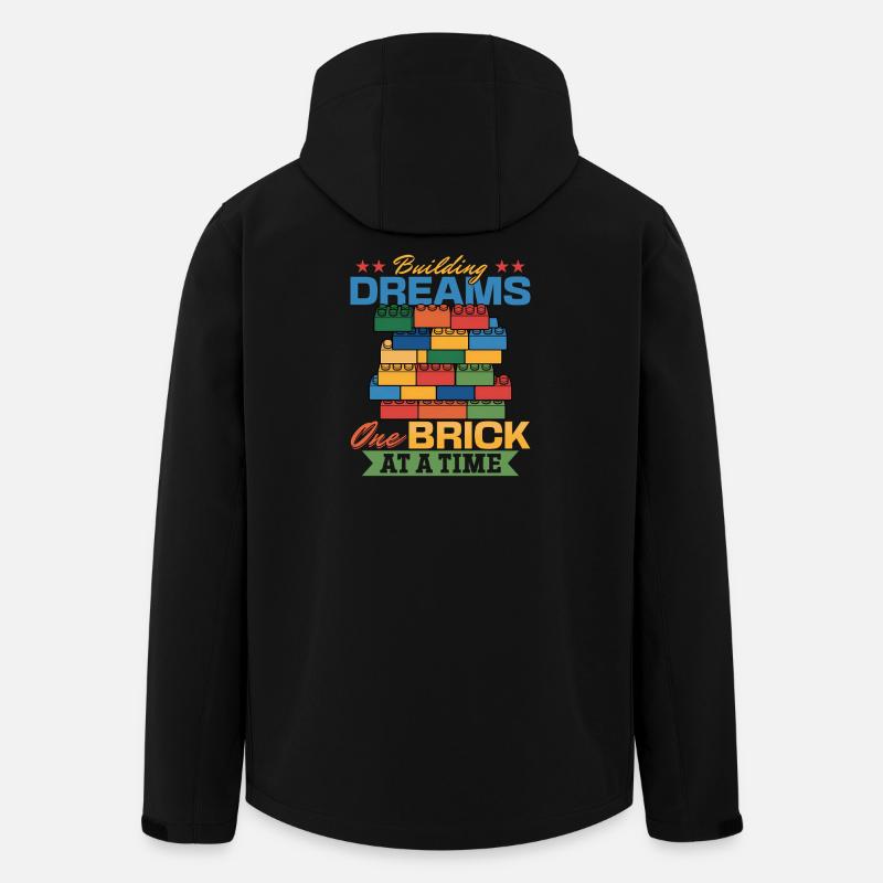 Building Blocks Kids Brick Builder - Recycelte Männer Softshell-Jacke von Stanley/Stella - Schwarz