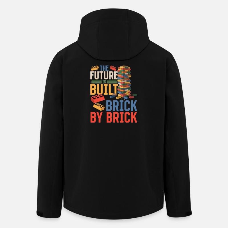 Blocs de construction Enfants Brick Builder - Veste softshell homme en polyester recyclé Stanley/Stella - noir