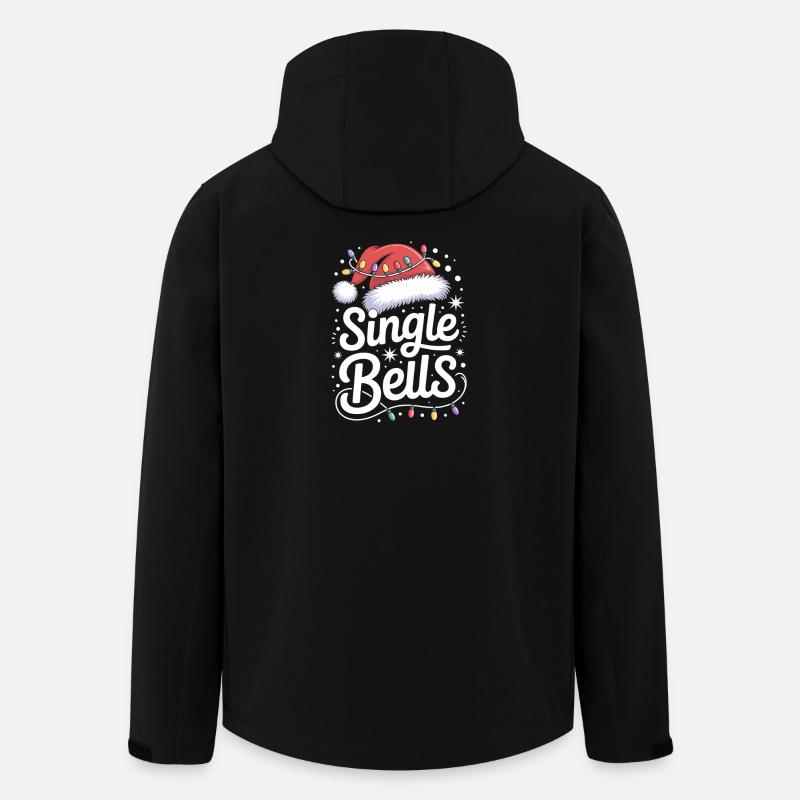 Cloches simples Noël laid - Veste softshell homme en polyester recyclé Stanley/Stella - noir
