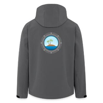 Nautic Design Hublot Palm Island Sunrise Window - Veste softshell homme en polyester recyclé Stanley/Stella - noir - Dos - AI Model Male 185 light (185cm)