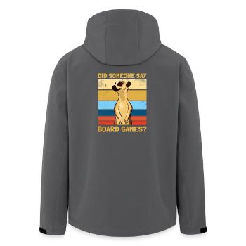 Des jeux de société ? Jeu de société Jeu de société - Veste softshell homme en polyester recyclé Stanley/Stella - noir - Dos - AI Model Male 185 light (185cm)