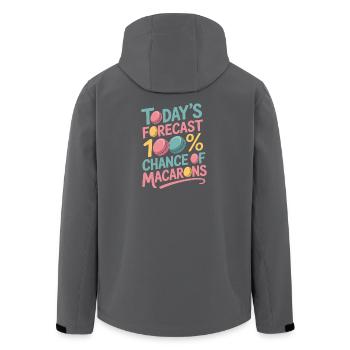 Macaron French Desserts - Men’s Recycled Softshell Jacket by Stanley/Stella - black - Back - AI Model Male 185 light (185cm)