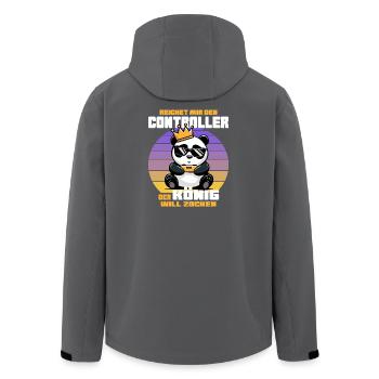 Reichet mir den controller - gaming - Recycelte Männer Softshell-Jacke von Stanley/Stella - Schwarz - Hinten - AI Model Male 185 light (185cm)