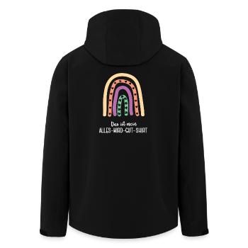 ALLES WIRD GUT Regenbogen Gesundheit Motivation - Recycelte Männer Softshell-Jacke von Stanley/Stella - Schwarz - Hinten - AI Model Male 185 light (185cm)