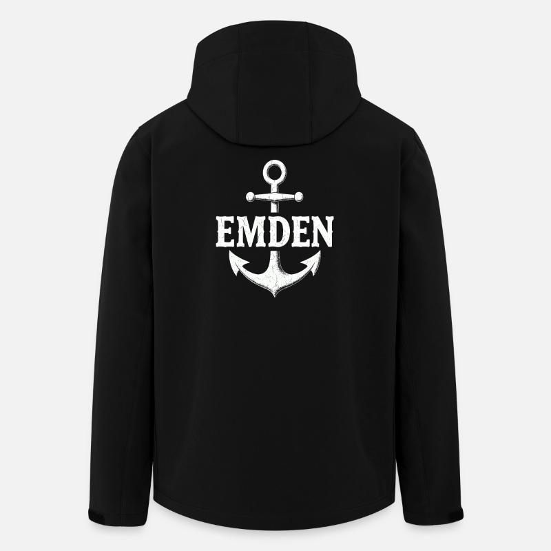 Anker Emden Nordsee - Recycelte Männer Softshell-Jacke von Stanley/Stella - Schwarz