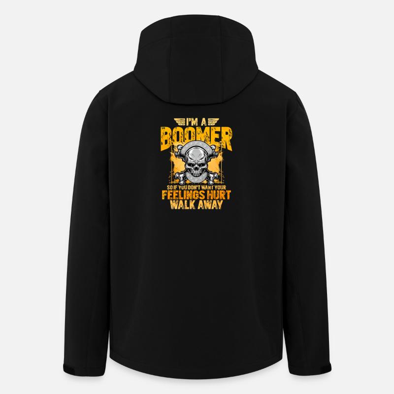 Je suis un Boomer Skull Saying - Veste softshell homme en polyester recyclé Stanley/Stella - noir