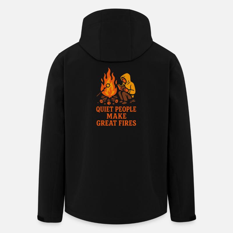 Solo Camping Introverti Campeur Calme - Veste softshell homme en polyester recyclé Stanley/Stella - noir