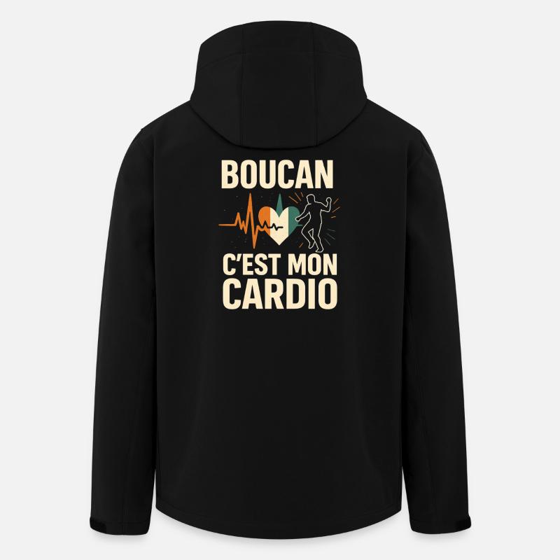 Boucan c'est mon cardio – Humor ivoirien - Recycelte Männer Softshell-Jacke von Stanley/Stella - Schwarz