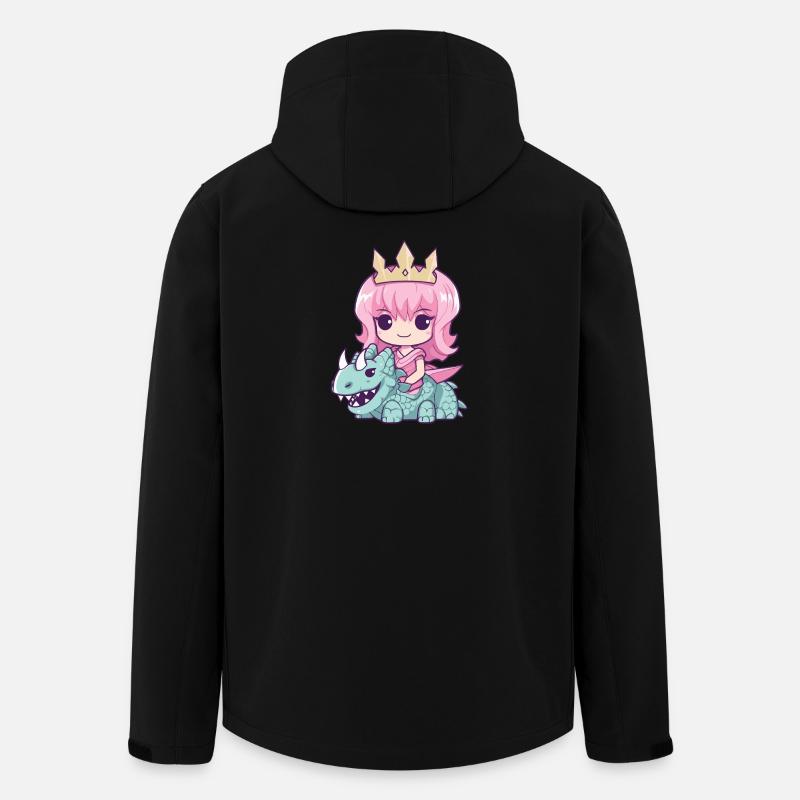 Prinzessin Drache Niedlich - Recycelte Männer Softshell-Jacke von Stanley/Stella - Schwarz