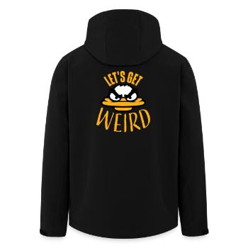 Let's Get Weird Verrückte Ente Böse Wahnsinnig Fun - Recycelte Männer Softshell-Jacke von Stanley/Stella - Schwarz - Hinten - AI Model Male 185 light (185cm)