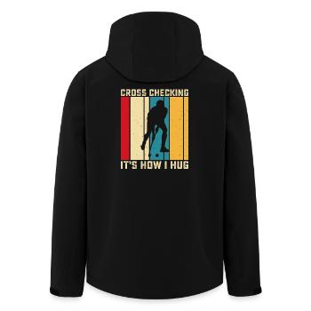Hockey Hockey sur glace Cadeau pour joueur de hockey sur glace - Veste softshell homme en polyester recyclé Stanley/Stella - noir - Dos - AI Model Male 185 light (185cm)