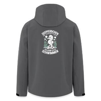 Seepferdchen 2026 Ich Kann Jetzt Schwimmen - Recycelte Männer Softshell-Jacke von Stanley/Stella - Schwarz - Hinten - AI Model Male 185 light (185cm)