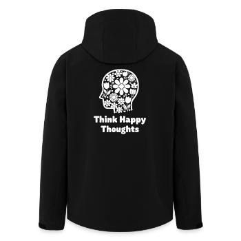 Tête de fleurs penser positivement - Veste softshell homme en polyester recyclé Stanley/Stella - noir - Dos - AI Model Male 185 light (185cm)
