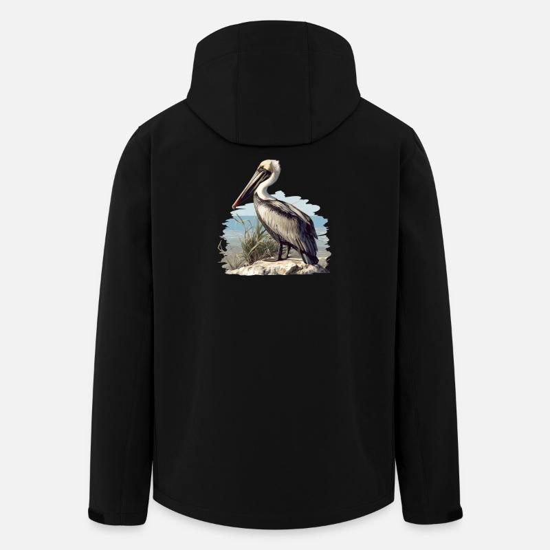Pelikane Pelikan - Recycelte Männer Softshell-Jacke von Stanley/Stella - Schwarz