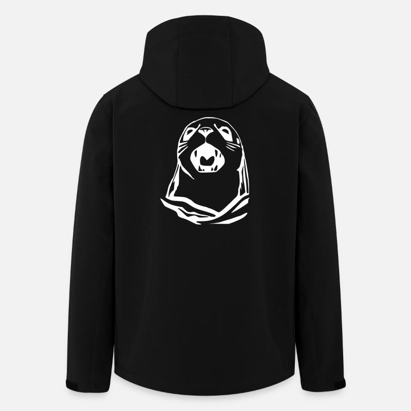 Cadeau de t-shirt Seal Seal - Veste softshell homme en polyester recyclé Stanley/Stella - noir