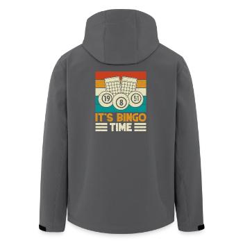 Bingo Game It ́s Time Bingo - Men’s Recycled Softshell Jacket by Stanley/Stella - black - Back - AI Model Male 185 light (185cm)