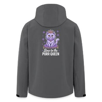 Katzen Spruch Katze Lustiges Katzen Geschenk - Recycelte Männer Softshell-Jacke von Stanley/Stella - Schwarz - Hinten - AI Model Male 185 light (185cm)
