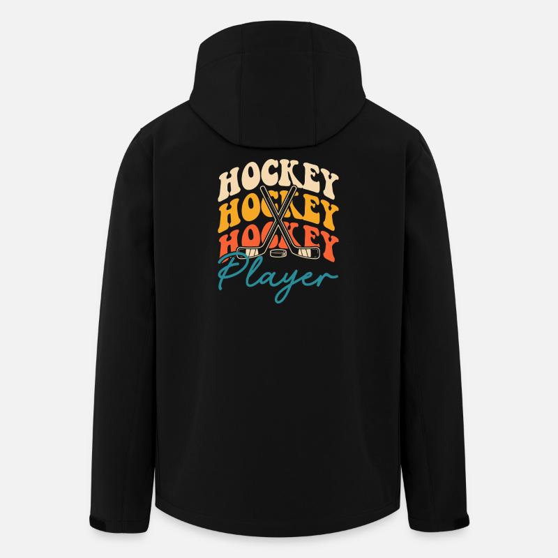 Hockey Eishockey Eishockeyspieler Geschenk - Men’s Recycled Softshell Jacket by Stanley/Stella - black