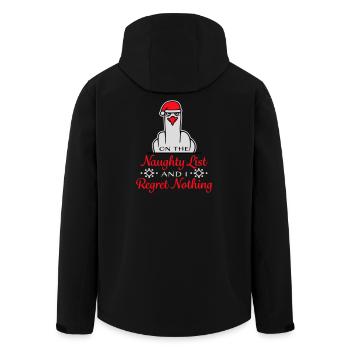 On the naughty list and I regret nothing Böse Möwe - Men’s Recycled Softshell Jacket by Stanley/Stella - black - Back - AI Model Male 185 light (185cm)