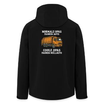 Cool Grandpas Drive Garbage Truck – Funny Grandpa Design - Men’s Recycled Softshell Jacket by Stanley/Stella - black - Back - AI Model Male 185 light (185cm)