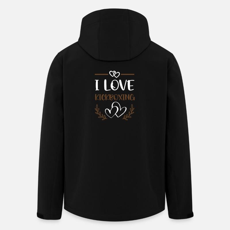 I Love Kickboxing - Men’s Recycled Softshell Jacket by Stanley/Stella - black