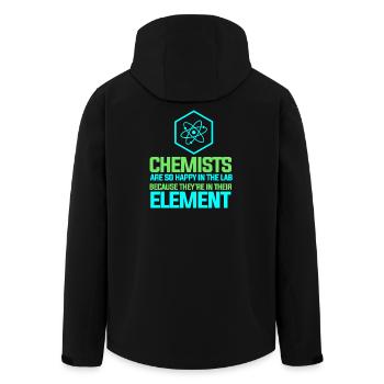 Chemie Chemiker Chemielehrer - Recycelte Männer Softshell-Jacke von Stanley/Stella - Schwarz - Hinten - AI Model Male 185 light (185cm)