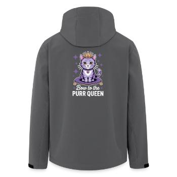 Katzen Spruch Katze Lustiges Katzen Geschenk - Recycelte Männer Softshell-Jacke von Stanley/Stella - Schwarz - Hinten - AI Model Male 185 light (185cm)