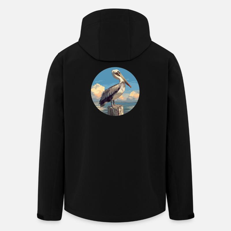 Pelikane Pelikan - Recycelte Männer Softshell-Jacke von Stanley/Stella - Schwarz