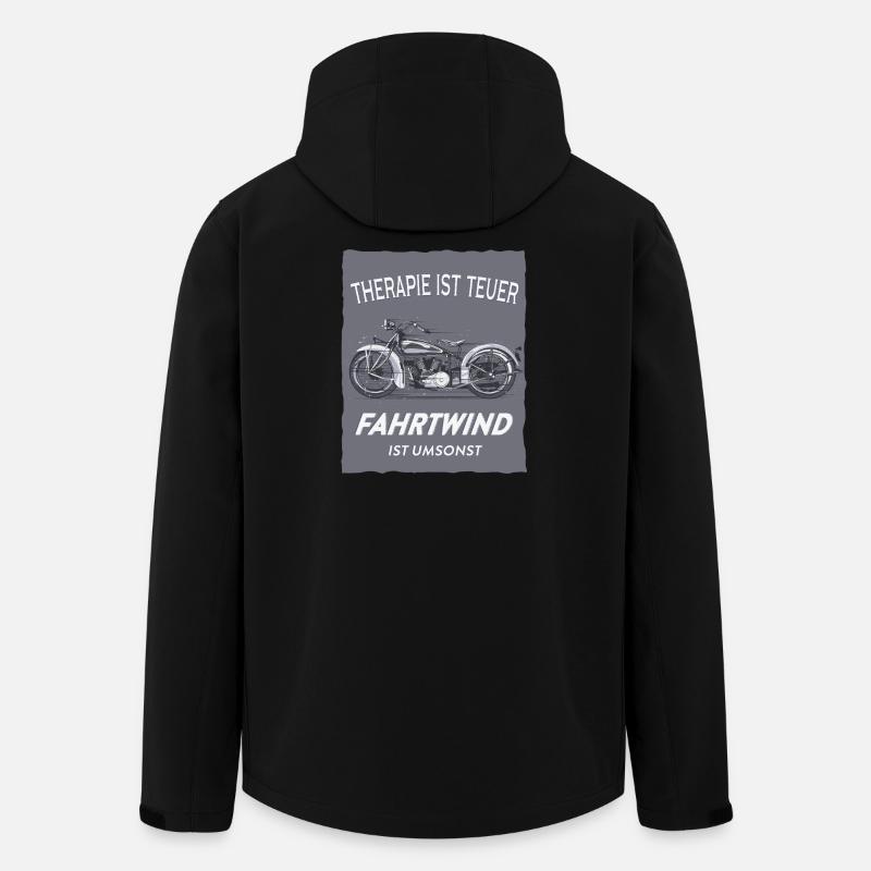 Fahrtwind statt Therapie - Recycelte Männer Softshell-Jacke von Stanley/Stella - Schwarz