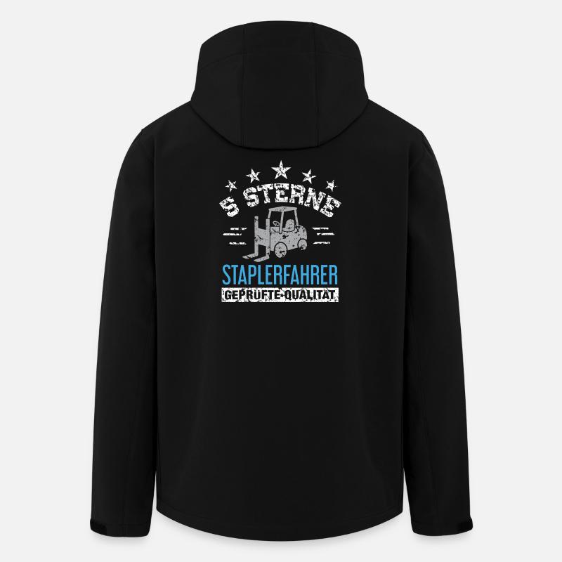 5 Sterne Staplerfahrer geprüfte Qualität / Stapler - Recycelte Männer Softshell-Jacke von Stanley/Stella - Schwarz