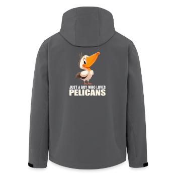 Pelikane Pelikan - Recycelte Männer Softshell-Jacke von Stanley/Stella - Schwarz - Hinten - AI Model Male 185 light (185cm)