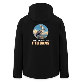 Pelikane Pelikan - Recycelte Männer Softshell-Jacke von Stanley/Stella - Schwarz - Hinten - AI Model Male 185 light (185cm)