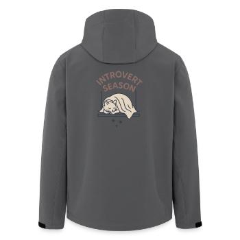 Cabincore Gemütliche Winter-selbstfürsorge-saison - Recycelte Männer Softshell-Jacke von Stanley/Stella - Schwarz - Hinten - AI Model Male 185 light (185cm)