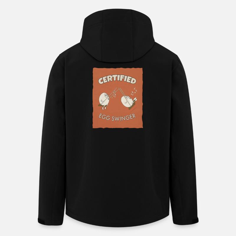 Certified Egg Swinger – Funny Egg Design - Recycelte Männer Softshell-Jacke von Stanley/Stella - Schwarz