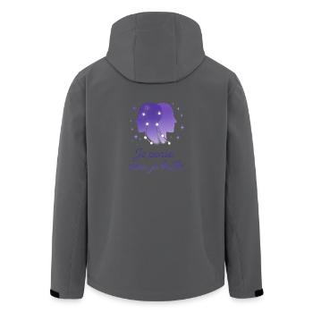 Signe astrologique des Gémeaux - Astrologie - Veste softshell homme en polyester recyclé Stanley/Stella - noir - Dos - AI Model Male 185 light (185cm)