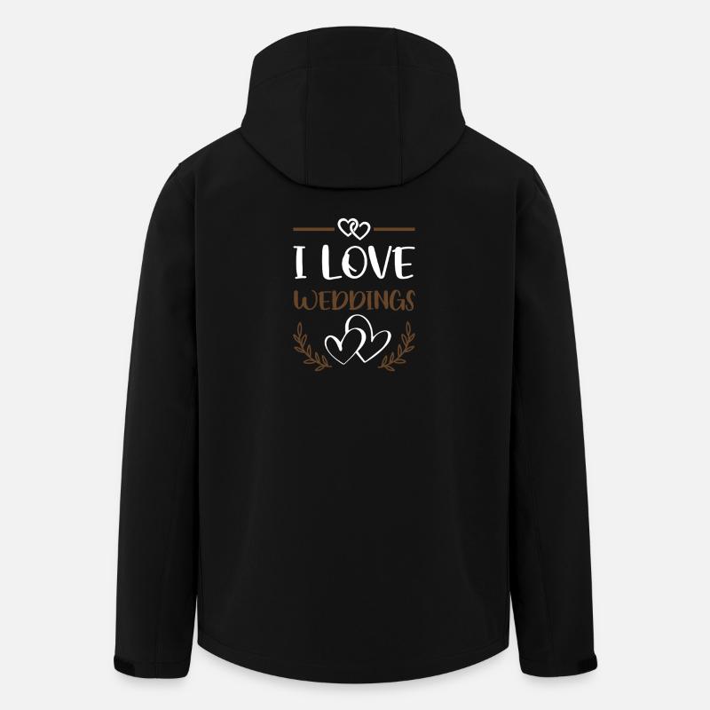 I Love Weddings  - Recycelte Männer Softshell-Jacke von Stanley/Stella - Schwarz