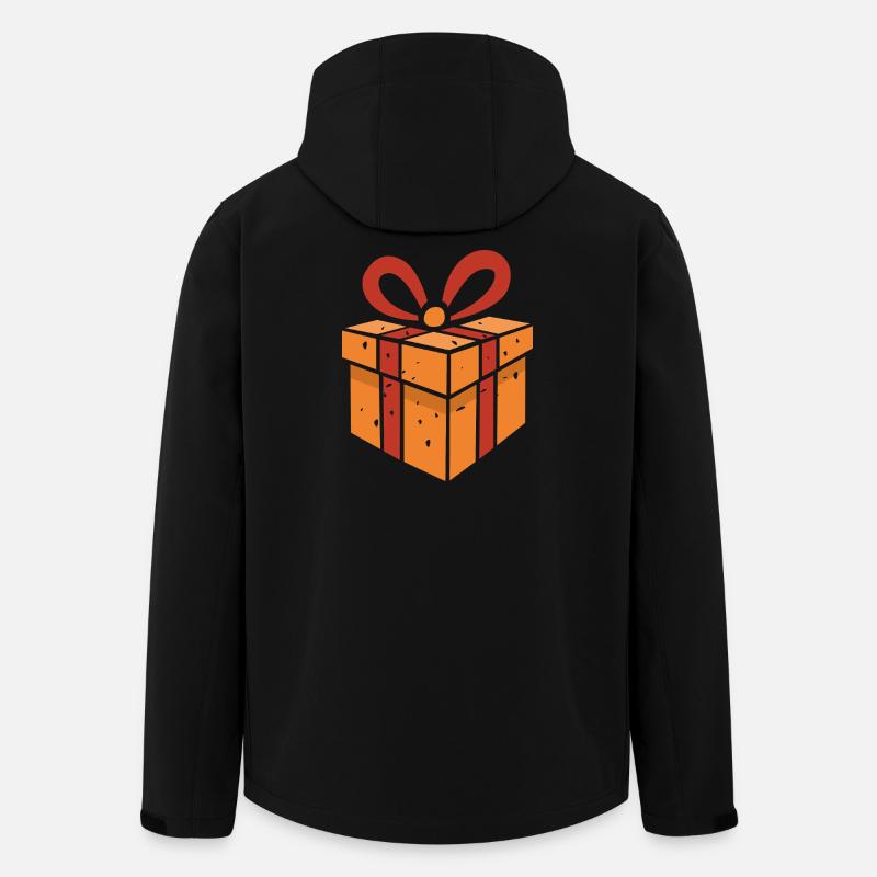 Cartoon Geschenkbox im Retro Stil - Recycelte Männer Softshell-Jacke von Stanley/Stella - Schwarz