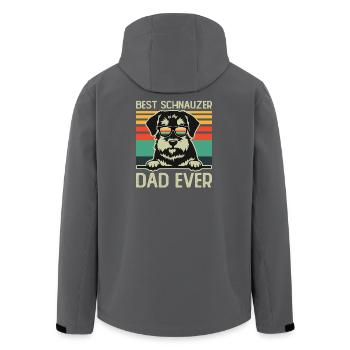 Meilleur cadeau de papa de chien Dog Lover - Veste softshell homme en polyester recyclé Stanley/Stella - noir - Dos - AI Model Male 185 light (185cm)