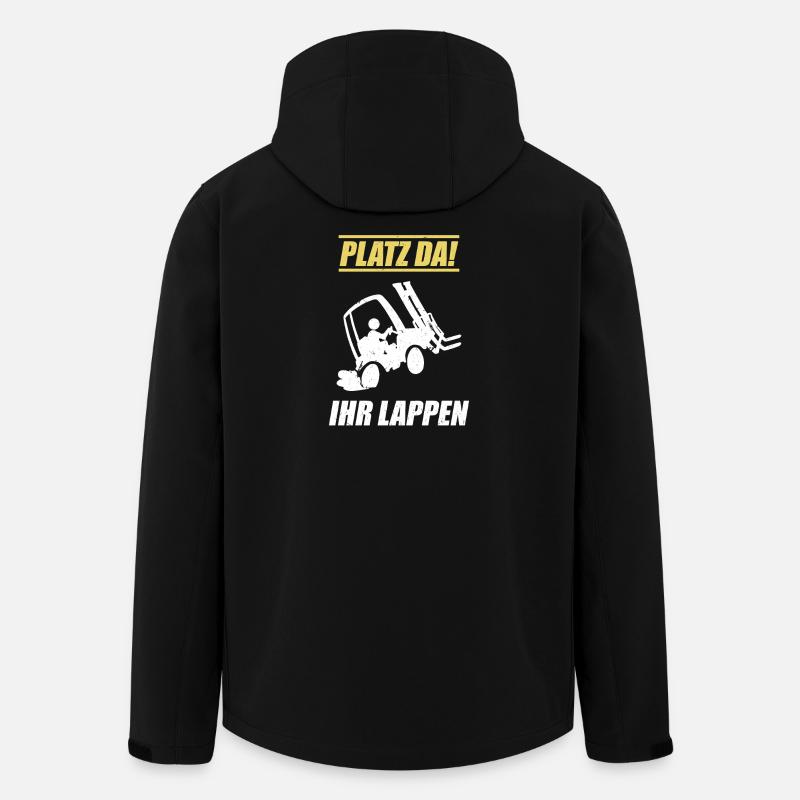 Platz Da Ihr Lappen / Staplerfahrer Spruch - Recycelte Männer Softshell-Jacke von Stanley/Stella - Schwarz