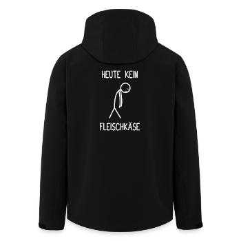 Pas de pain de viande aujourd’hui - Veste softshell homme en polyester recyclé Stanley/Stella - noir - Dos - AI Model Male 185 light (185cm)
