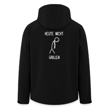 Don't grill today BBQ season BBQ grill - Men’s Recycled Softshell Jacket by Stanley/Stella - black - Back - AI Model Male 185 light (185cm)