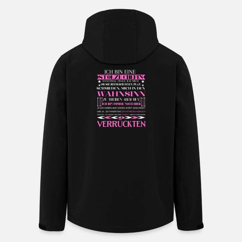 Stolze Chefin Verrückt Zitat - Men’s Recycled Softshell Jacket by Stanley/Stella - black