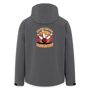 I'm just amazing bowling fun - Men’s Recycled Softshell Jacket by Stanley/Stella - black - Back - AI Model Male 185 light (185cm)