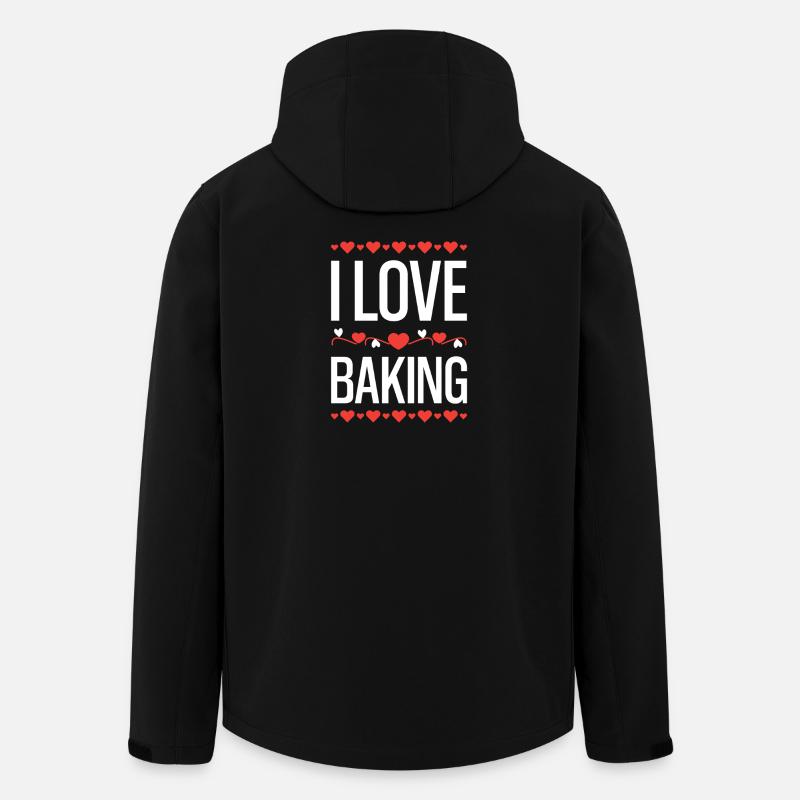J’adore cuisiner des cœurs - Veste softshell homme en polyester recyclé Stanley/Stella - noir