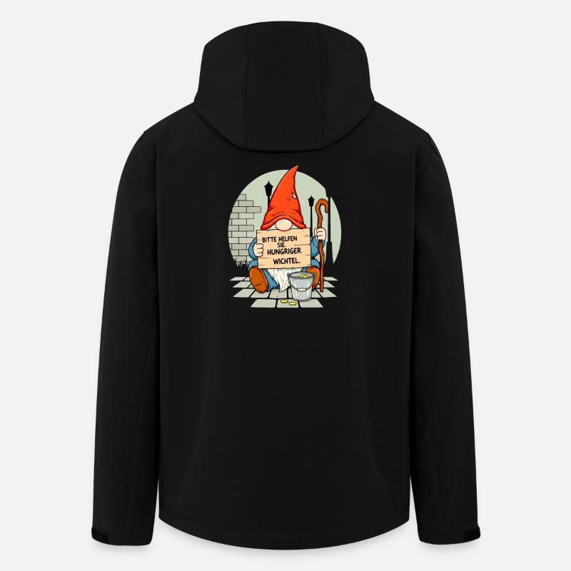Hungeriger Wichtel | Bitte Helfen Sie Gnome  - Recycelte Männer Softshell-Jacke von Stanley/Stella - Schwarz